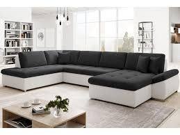 Wohnlandschaft Moni U Schwarz/Weiß