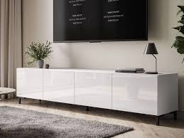 TV Lowboard Nodoo Weiß Hochglanz