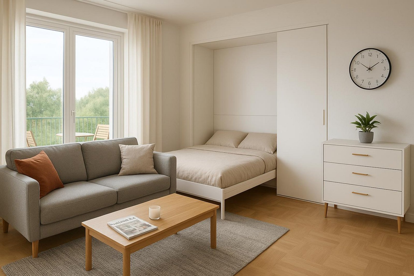 Was macht ein kombiniertes Wohn-Schlafzimmer aus?