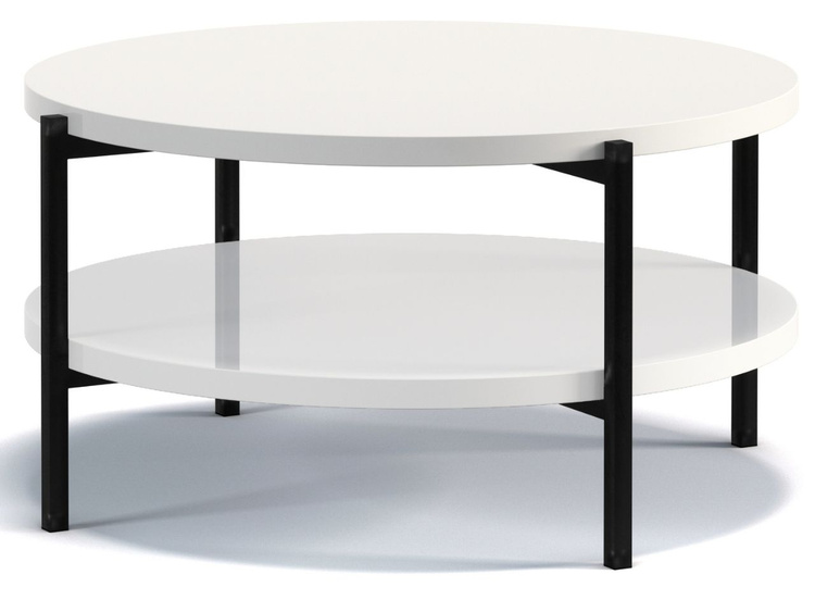 Moderner Couchtisch Sevilla – Weiß Glanz