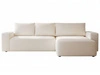 Ecksofa L-Form Rechts mit Schlaffunktion und Bettkasten Tazones Creme