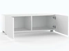 TV-Lowboard mit Türen 100 cm Kioto Weiß matt