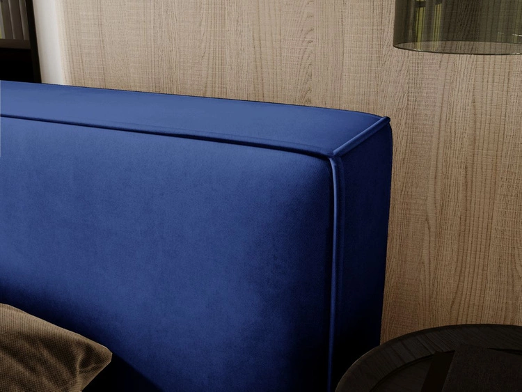 Polsterbett mit Bettkasten und Lattenrost 140x200 Mali Blau