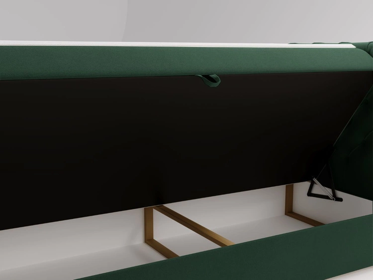 Boxspringbett mit Bettkasten 160x200 Montego Grün