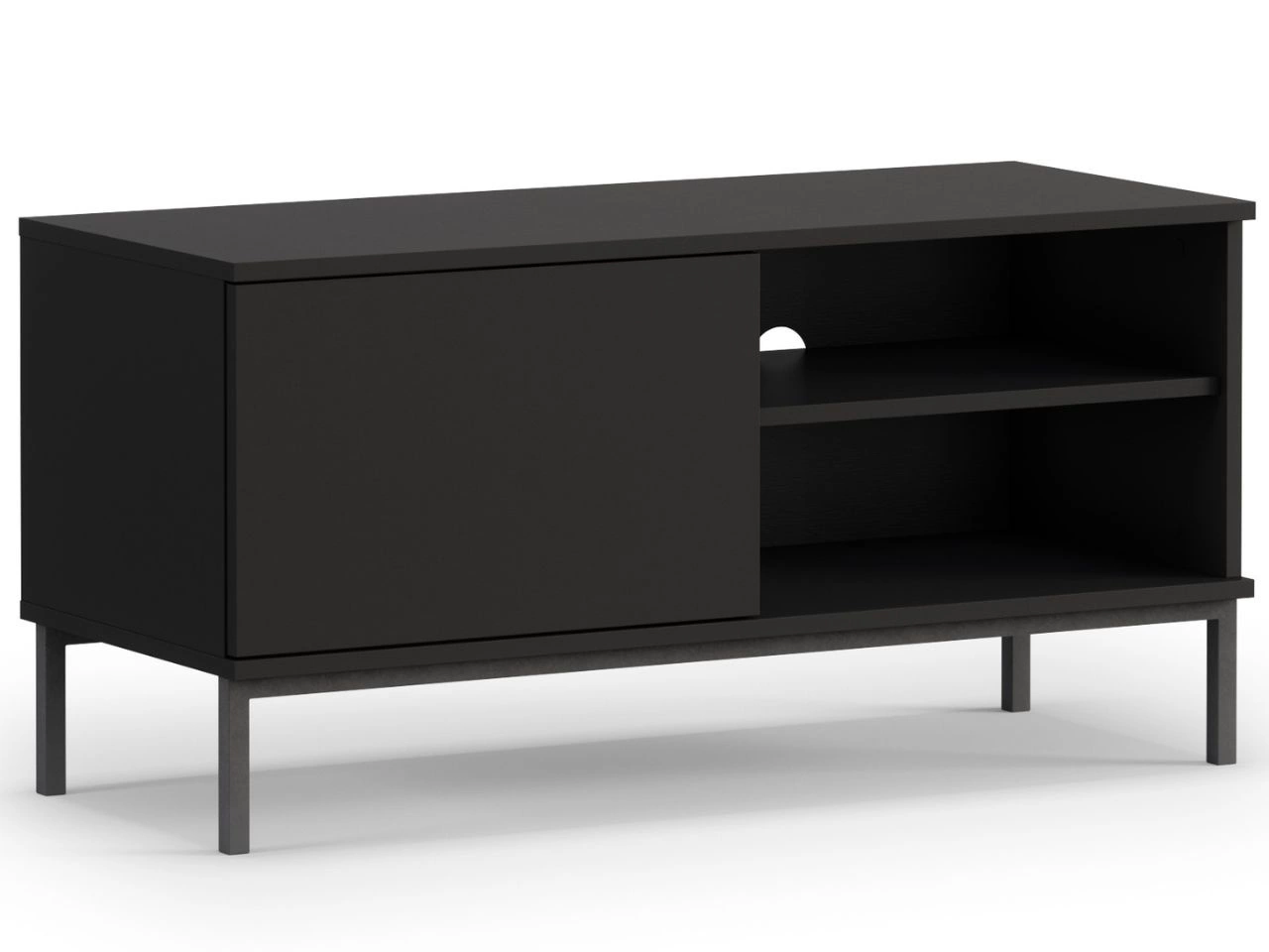 TV-Lowboard mit Türen 100 cm Soroko Schwarz