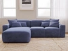 Ecksofa L-Form Links Moderne Ecksofa Leni Dunkelblau