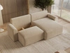 Ecksofa L-Form mit Schlaffunktion und Bettkasten Aurora Beige