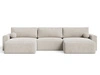 Wohnlandschaft mit Schlaffunktion und Bettkasten Aurora Beige