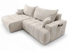 Ecksofa L-Form mit Schlaffunktion und Bettkasten Tulio Links Beige