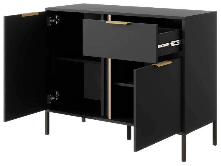 Kommode mit Türen und Schublade Drino Anthrazit