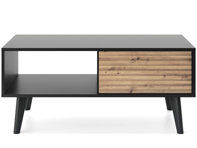 Couchtisch mit Stauraum Astro Schwarz, Artisan Eiche