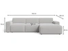 Ecksofa L-Form Links Lavia Bouclé-Stoff Beige
