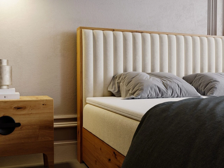 Boxspringbett mit Bettkasten 180x200 Forest Beige