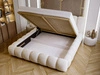 Polsterbett mit Bettkasten und Lattenrost 160x200 Averia Beige