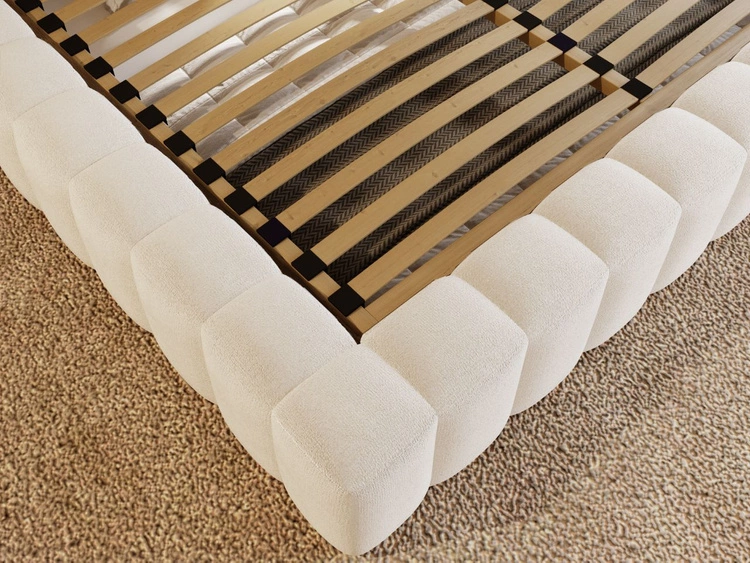 Polsterbett mit Bettkasten und Lattenrost 160x200 Rotto Beige