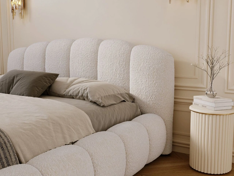 Polsterbett mit Stauraum und Lattenrost 200x200 Cloud Soft Beige
