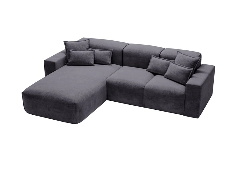 Ecksofa L-Form Links Moderne Ecksofa Leni Dunkelgrau