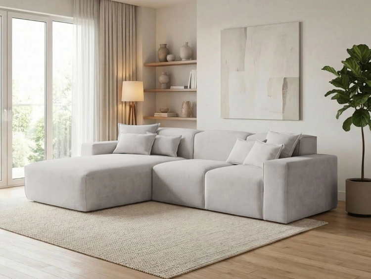 Ecksofa L-Form Links Moderne Ecksofa Leni Grau