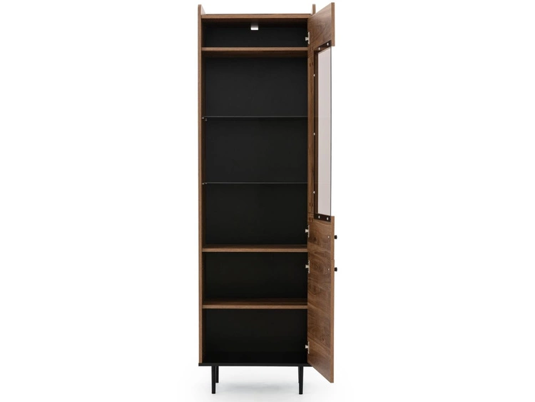 Vitrinenschrank 60 cm Vasa Braun
