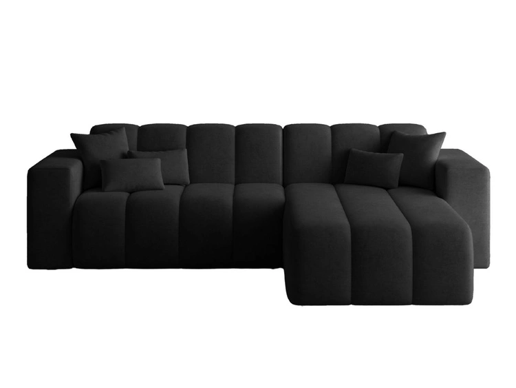 Ecksofa L-Form Rechts Nork Schwarz