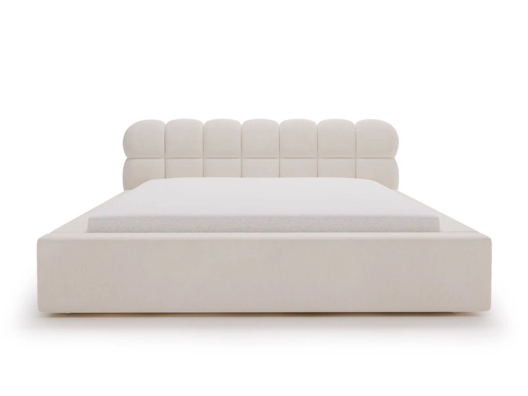 Polsterbett mit Bettkasten und Lattenrost 160x200 Plaza Creme