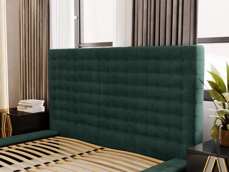 Polsterbett mit Bettkasten und Lattenrost 120x200 Barbados Grün