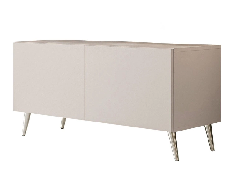 TV-Lowboard mit Türen auf Silbernen Metallbeinen 100 cm Nodoo Kaschmir