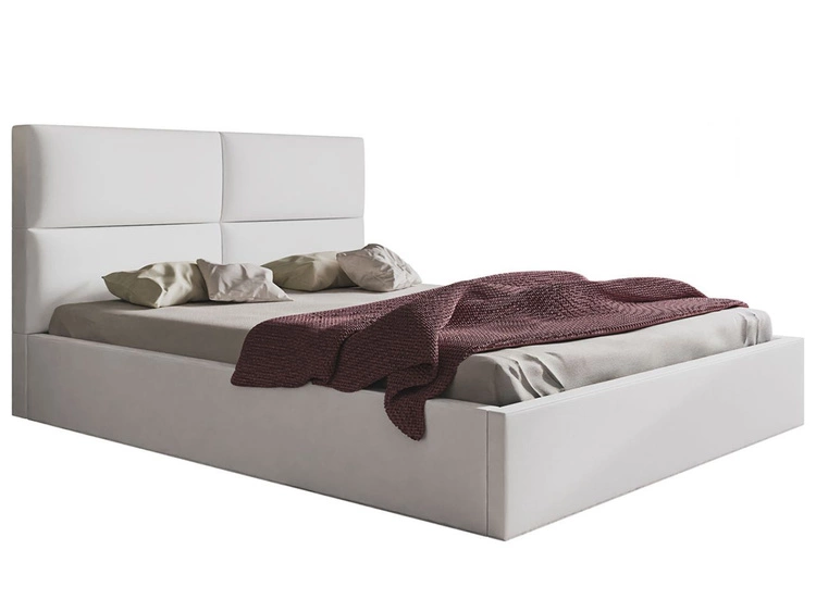 Polsterbett mit Bettkasten und Lattenrost 160x200 Marad Weiß