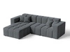 Ecksofa L-Form Links Moderne Ecksofa Loopo Dunkelgrau