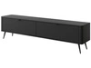 TV-Lowboard mit Türen 200 cm Latina Schwarz