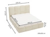 Polsterbett mit Bettkasten und Lattenrost 200x200 Galli Blau