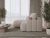 Ecksofa L-Form Links mit Schlaffunktion und Bettkasten Caleo Beige