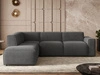 Ecksofa L-Form Links Eluno Dunkelgrau