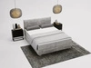 Boxspringbett mit Bettkasten 180x200 Forte Hellgrau