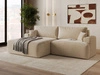 Ecksofa L-Form mit Schlaffunktion und Bettkasten Serene Links Beige
