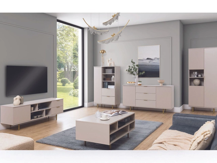 TV-Lowboard mit Schubladen und Türen Ankara Kaschmir