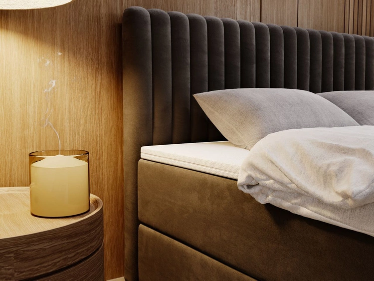 Boxspringbett mit Bettkasten 140x200 Marbella Anthrazit