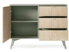 Kommode mit Türe und Schubladen Modena Grün