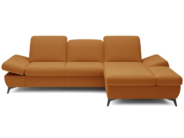 Ecksofa L-Form Rechts mit Schlaffunktion und Bettkasten Hannover Orange