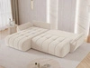 Ecksofa L-Form mit Schlaffunktion und Bettkasten Decor L Beige