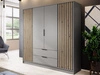 Kleiderschrank 206 cm Macron Grau, Artisan Eiche