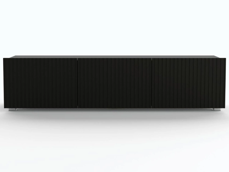 TV-Lowboard mit Türen 150 cm Kioto Schwarz matt