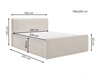Boxspringbett mit Bettkasten 180x200 Osteno Beige