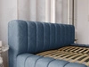 Polsterbett mit Bettkasten und Lattenrost 160x200 Italia Blau