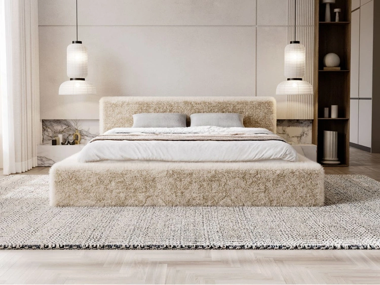 Polsterbett mit Bettkasten und Lattenrost 160x200 Enjoy Beige