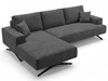Ecksofa L-Form auf Metallbeinen Leto Links Anthrazit