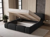 Polsterbett mit Bettkasten und Lattenrost 160x200 Aubi Schwarz