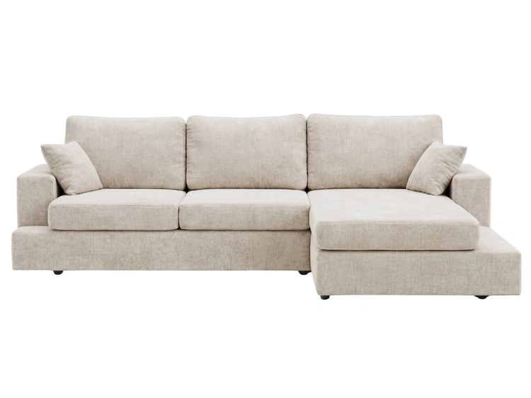 Ecksofa L-Form fürs Wohnzimmer Nesto Rechts Beige