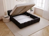 Polsterbett mit Bettkasten und Lattenrost 180x200 Cloud Low Bouclé-Stoff Schwarz