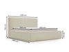 Polsterbett mit Bettkasten und Lattenrost 200x200 Amaro Beige
